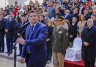 Orrego presenció el relevo de la Guardia de Honor de la Bandera Ciudadana