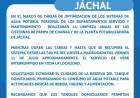 Comunicado de OSSE: Corte de agua potable por mantenimiento y limpieza de cisternas en Pampa del Chañar y Planta Potabilizadora