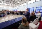 Orrego inauguró la ampliación de una escuela en Difunta Correa que brinda más espacios y herramientas para los estudiantes