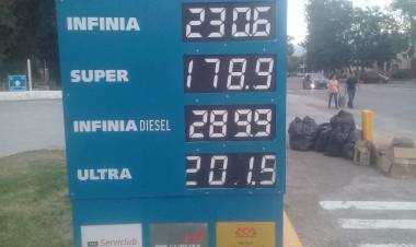 Aumento de combustibles: Enero 4%, Febrero 4%  y 3,8% en marzo