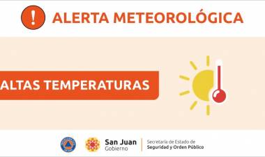 Alerta meteorológica por  altas temperaturas y tormentas