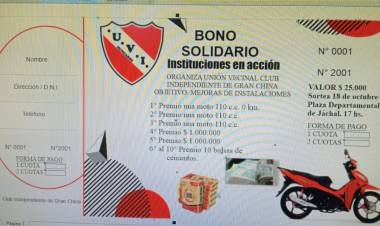 Instituciones en Acción: Bono Solidario de Independiente de Gran China
