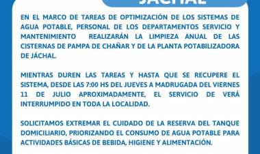 Comunicado de OSSE: Corte de agua potable por mantenimiento y limpieza de cisternas en Pampa del Chañar y Planta Potabilizadora
