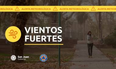 Alerta meteorológica: Vientos fuertes para la madrugada y noche del miércoles 10 de septiembre