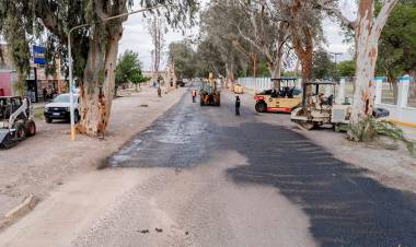 Comenzó la repavimentación de un tramo clave en Rawson