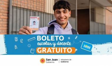 El Boleto Escolar y Docente Gratuito comenzará a funcionar el 18 de febrero
