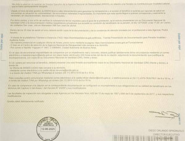 Verificación de Pensiones: Todos los beneficiarios de Jáchal deberán notificarse y asistir, sin excepciones