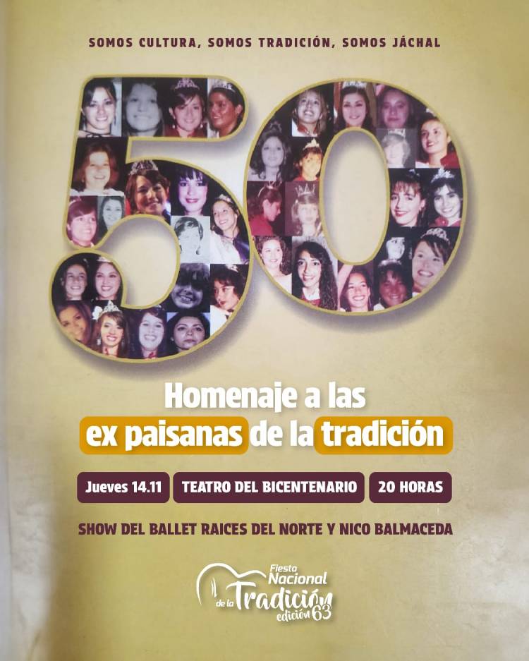 “Somos Cultura, Somos Tradición, Somos Jáchal”: Homenaje y grilla de artistas de viernes y sábado