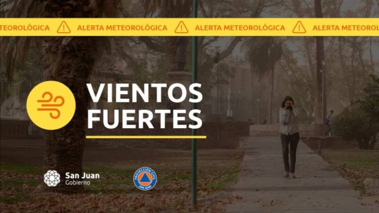 Alerta meteorológica: Vientos fuertes para la madrugada y noche del miércoles 10 de septiembre